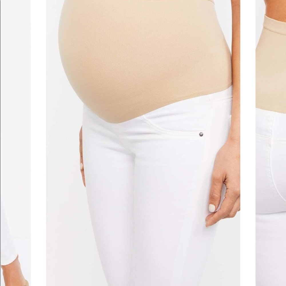 MATERNITY skinny white jeans - XS